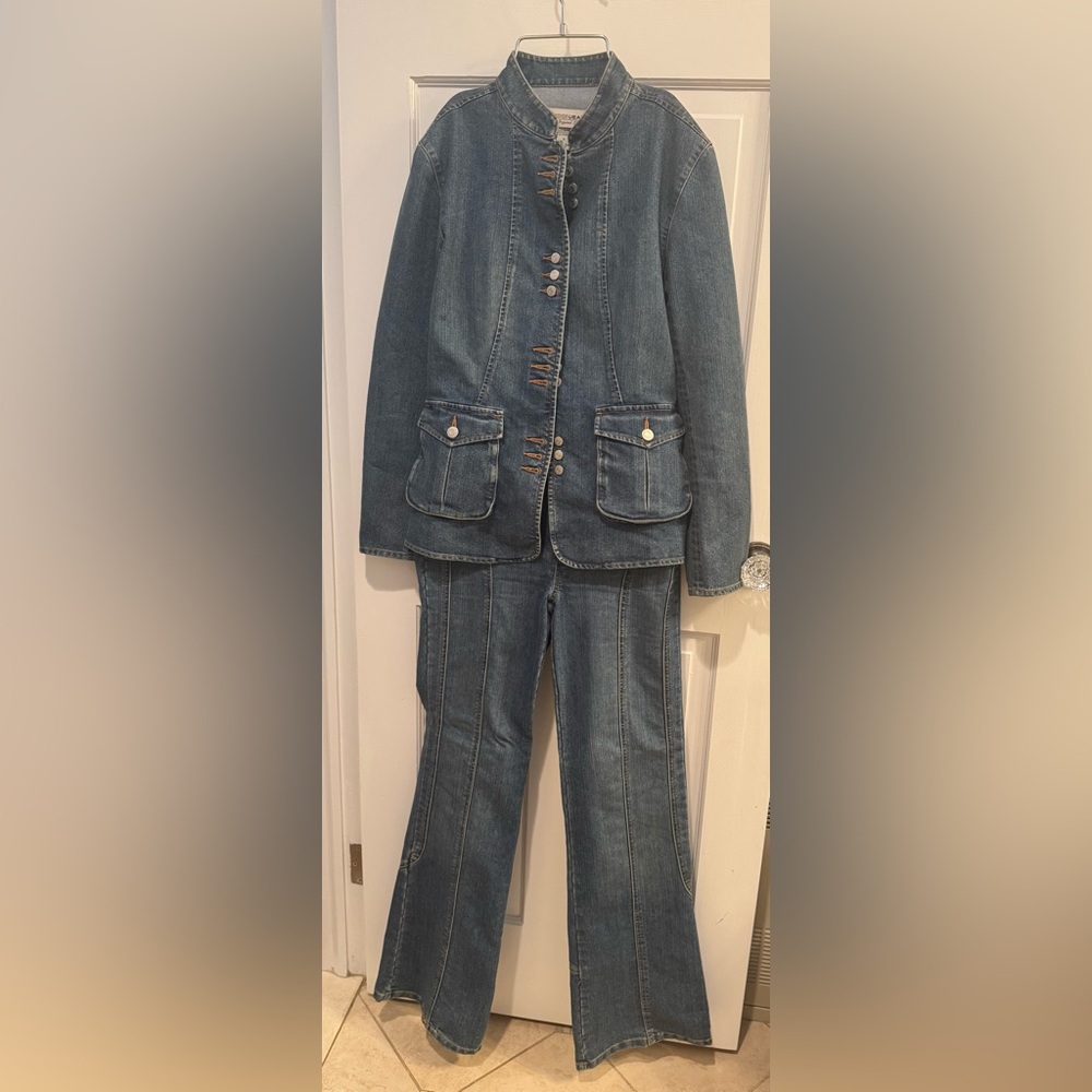 London Jean y2k stretch original classic Denim Jacket and Pants Set. Small/2